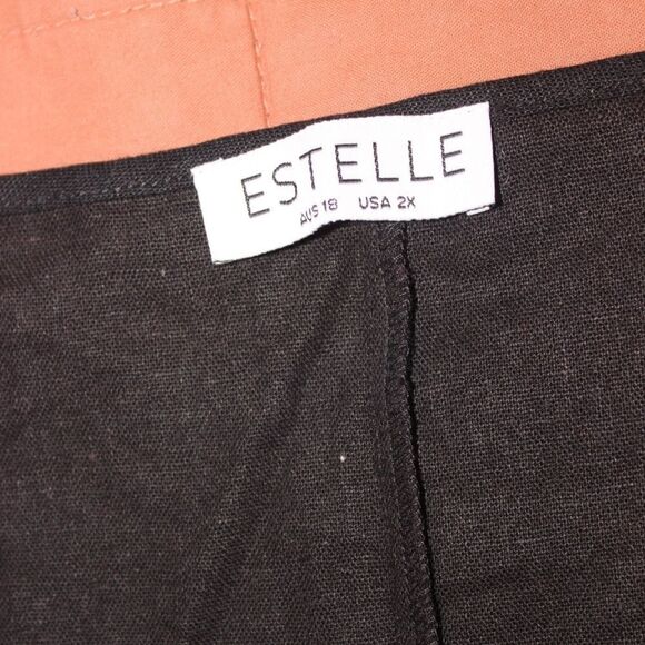 NEW Estelle Black shadow v neck Short Sleeve Dress Women. 2x - Picture 9 of 13